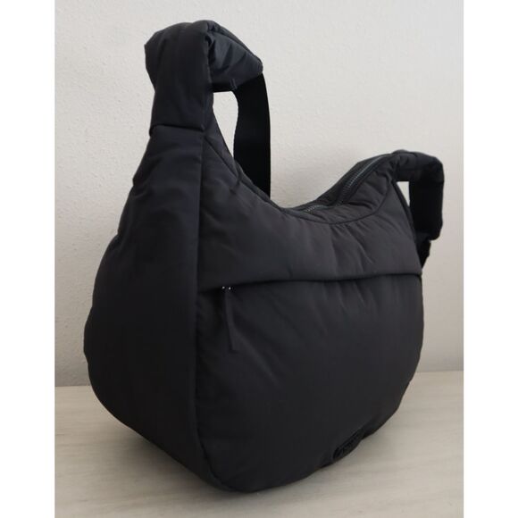 Athleta 599409-01 Women's O/S Black All About Medium Crossbody Hobo Bag - Picture 15 of 16